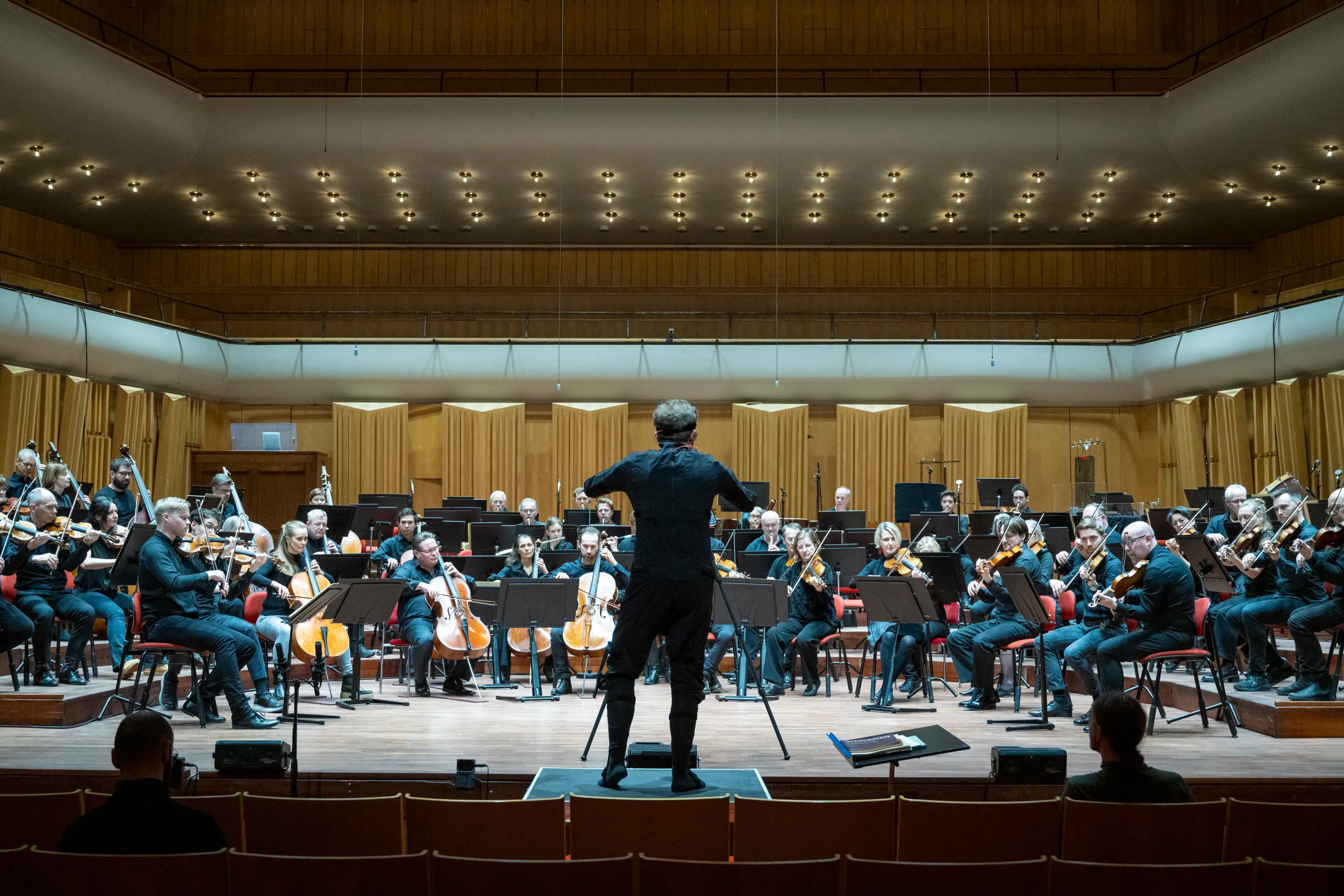 Filming the Swedish Radio Symphony Orchestra in the concert hall for the dome