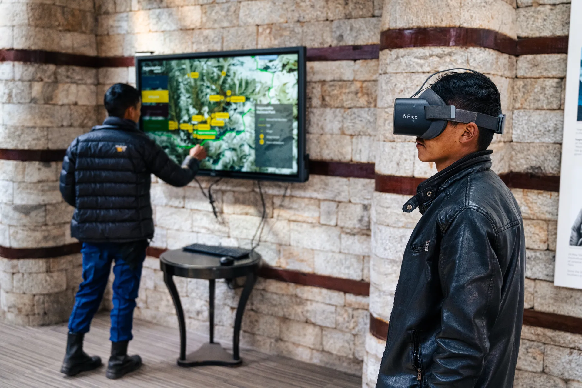 Mountain trail leading to the visitor center