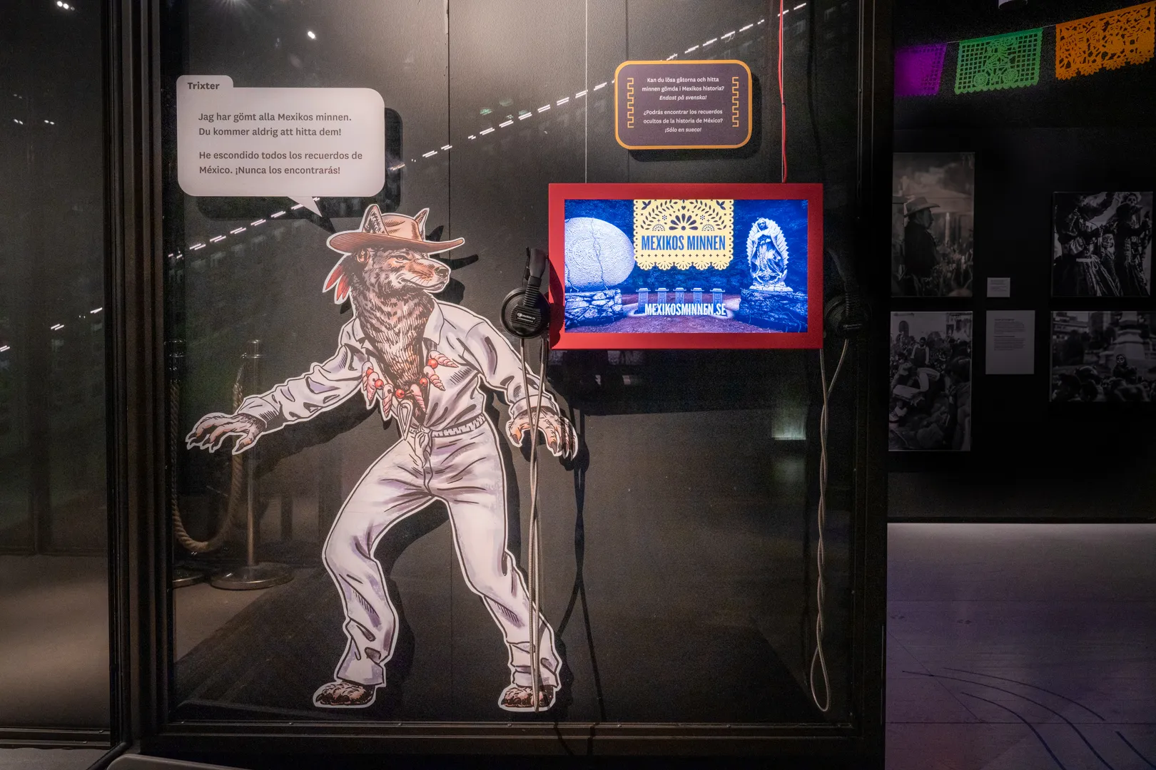 Interactive station with the WebXR experience running