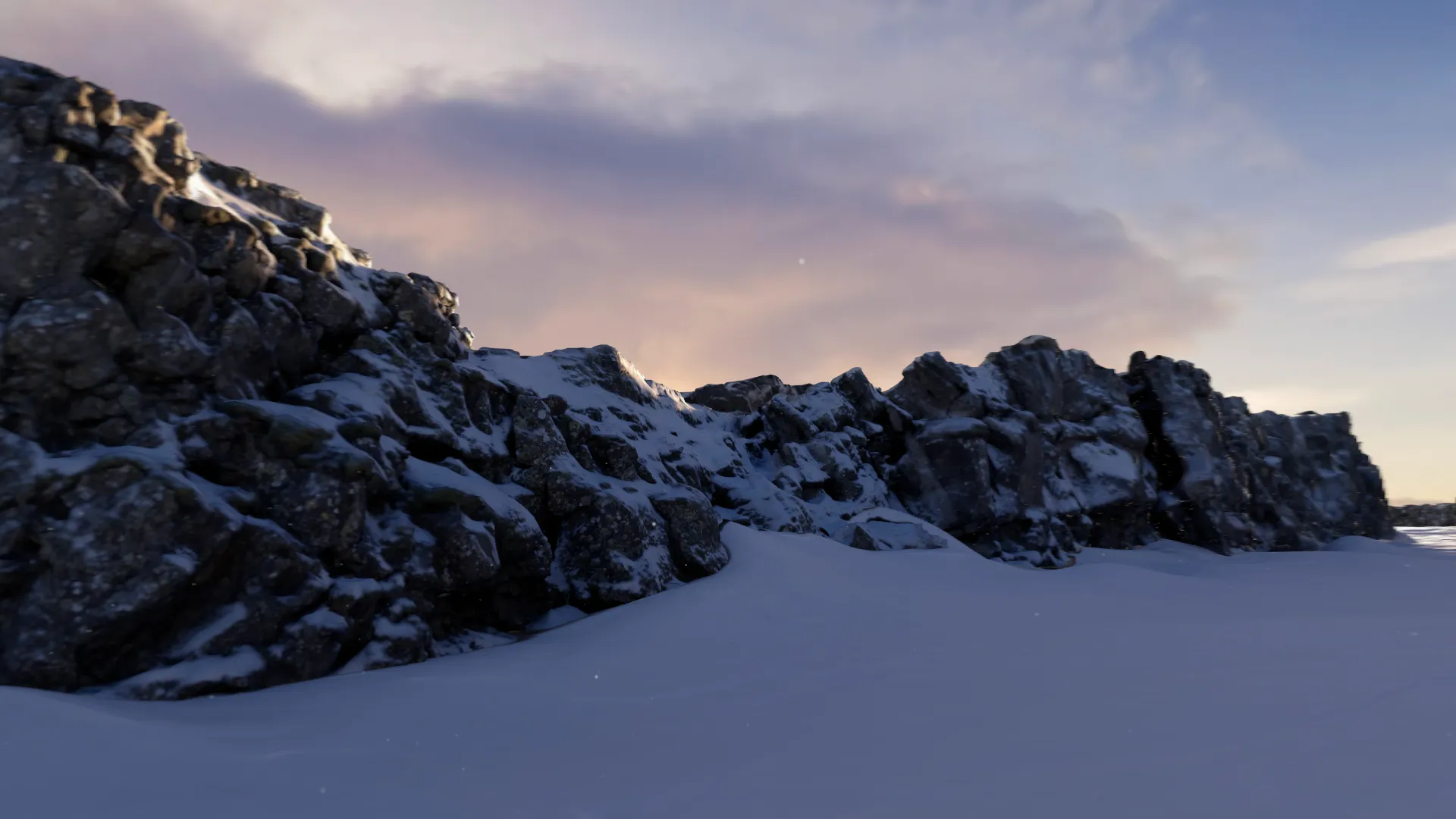 Volcanic rock formations at Thingvellir National Park
