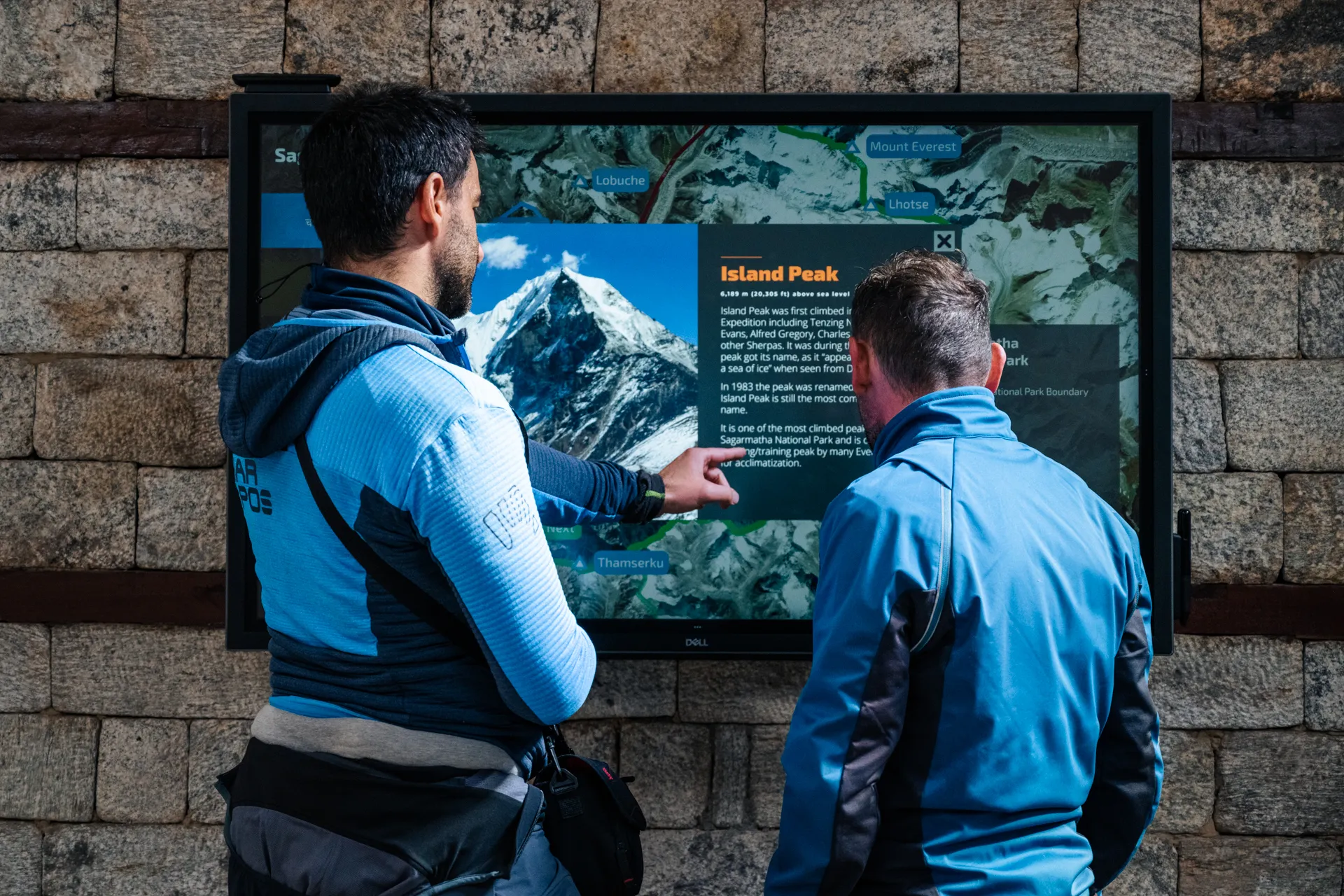 Trekkers arriving at the Sagarmatha Next building